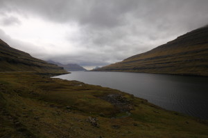 The landscape on the Faroe islands. 