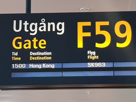 On route to Hong Kong - day 2