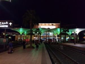 Marrakesh station - 2 hours late