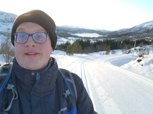 A selfie on the track - my cap moved...