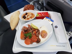 LH Business Class lunch