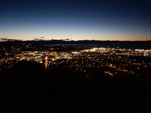 View from the center of New Zealand over Nelson