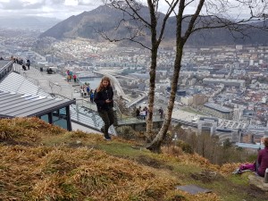 I know that guy. Fløyen viewpoint in the background