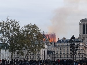 Notre Dame is burning